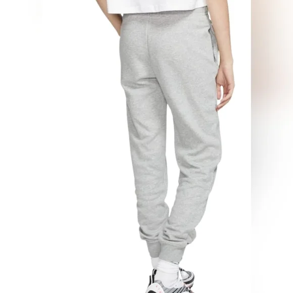 Nike womens sportswear essential fleece gray sweatpants - Picture 5 of 7